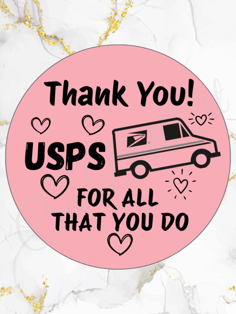 100 USPS Thank You Stickers Thermal Stickers – 2" Round - Picture 7 of 12
